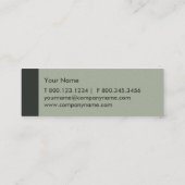 Sage Green Modern Mini Visitenkarte (Rückseite)