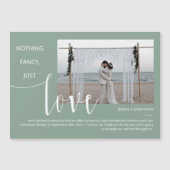 Sage Green Modern Minimal Script Foto Magnet (Vorderseite)