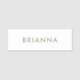 Sage Green Modern Minimalist Script Custom Namensschild
