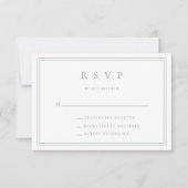 Sage Green Modern Minimalistisch II Wedding RSVP C Karte (Vorderseite)