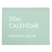 Sage Green Modern Minimalistisch Kalender (Titelbild)