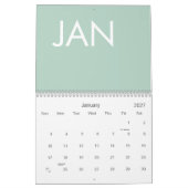 Sage Green Modern Minimalistisch Kalender (Jan 2027)
