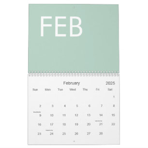 Sage Green Modern Minimalistisch Kalender