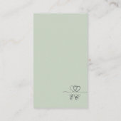 Sage Green Modern Mix and Match Wedding RSVP Card Visitenkarte (Rückseite)