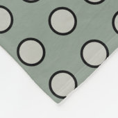 Sage Green Modern Monogram Decor Fleecedecke (Ecke)