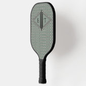 Sage Green Modern Monogram Decor Pickleball Schläger (Links)