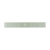 Sage Green Modern Monogram Wedding Einladungsbanderole (Flach)