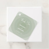 Sage Green Modern Monogram Wedding Geschenkanhänger (Beispiel)