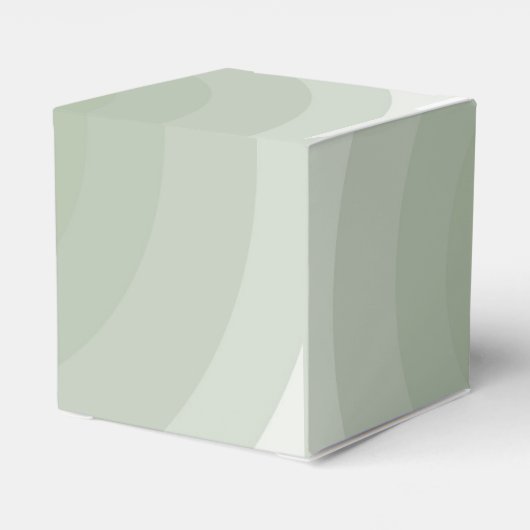 Sage Green Modern Monogram Wedding Geschenkschachtel (Rückseite)