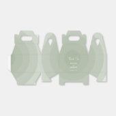 Sage Green Modern Monogram Wedding Geschenkschachtel (Ungefaltet)