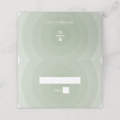 Sage Green Modern Monogram Wedding Platzkarte (Außenseite Aufgefaltet)