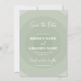 Sage Green Modern Monogram Wedding Save The Date
