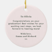 Sage Green Modern Photo Graduation Keepsake Keramik Ornament (Hinten)