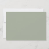 Sage Green Modern Script Brautparty Einladung (Rückseite)