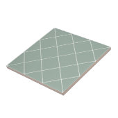Sage Green Modern Simple Geometric Grid Fliese (Seite)