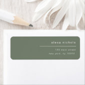 Sage Green Modern Simple Return Address Label (Insitu)
