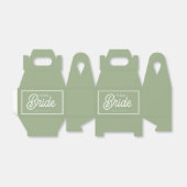 Sage Green Modern Team Bridge Custom Gevor Box Geschenkschachtel (Ungefaltet)