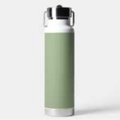 Sage Green Modern Typografy Personalisiert Trinkflasche (Vorderseite)