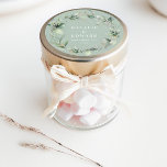 Sage green modern watercolor foliage wedding favor runder aufkleber<br><div class="desc">Sage green modern rustic Watercolor foliage botanical eucalyptus wreath wedding favor stickers. Part of a complete contemporary elegant wedding suite</div>