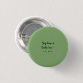 Sage Green Modern Wedding Bachelorette Gefallen Ge Button (Vorne & Hinten)