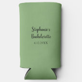 Sage Green Modern Wedding Bachelorette Gefallen Ge Selters Dosenkühler (Vorderseite)