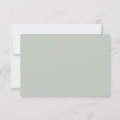 Sage Green Modern Wedding RSVP Card (Rückseite)