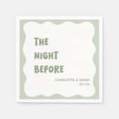 Sage Green Modern Welcome Party Probe Dinner Serviette (Vorderseite)