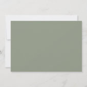 Sage Green Modern White Bohemisch Floral Wedding Save The Date (Rückseite)