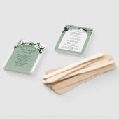 Sage green moderne Botanic Hochzeitsfan Programm Fächer (Non-assembled)