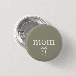 Sage Green Moderne Mutter-Schleife Button