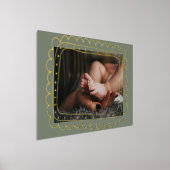 Sage GREEN Modernes GOLD Doodle Frame Foto Foliendrucke (Ablage )
