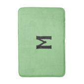 Sage Green Monogram Badematte (Vorderseite Vertikal)