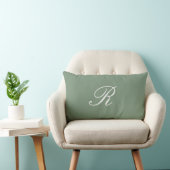 Sage Green Monogram Initial Wedding Gift Bevorzugu Lendenkissen (Stuhl )