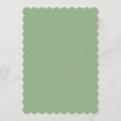 Sage Green Monogram Initials Classy Simple Wedding Einladung (Rückseite)