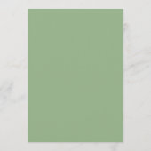 Sage Green Monogram Initials Elegant Wedding Einladung (Rückseite)