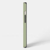 Sage Green Monogram Initials Trendy Boho iPhone Hülle (Linke Seite)