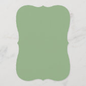 Sage Green Monogram Initials Trendy Wedding Einladung (Rückseite)