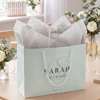 Sage Green Monogram Personalisiert Bridesmaid
