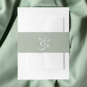 Sage Green Monogram Script Ampersand Einladungsbanderole