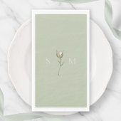 Sage Green Monogram Serviette