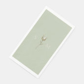 Sage Green Monogram Serviette (Ecke)