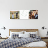 Sage Green Monogram Wappen Wedding Keepake Foto Leinwanddruck (Insitu (Schlafzimmer))