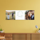 Sage Green Monogram Wappen Wedding Keepake Foto Leinwanddruck (Insitu (Wohnzimmer))