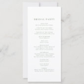 Sage Green Monogram Wappen Wedding Program (Rückseite)