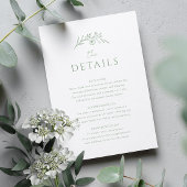 Sage Green Monogram Wedding Begleitkarte