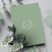 Sage Green Monogram Wedding Begleitkarte