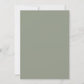 Sage Green Monogram Wedding Einladung (Rückseite)