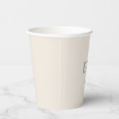 Sage Green Monogram Wedding Pappbecher (Rechts)
