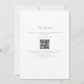 Sage Green Monogram Wreath QR Code Hochzeit Einladung (Rückseite)