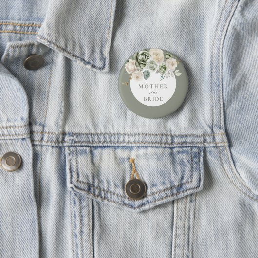 Sage Green Mother of the Bride Brautparty Button (Beispiel)